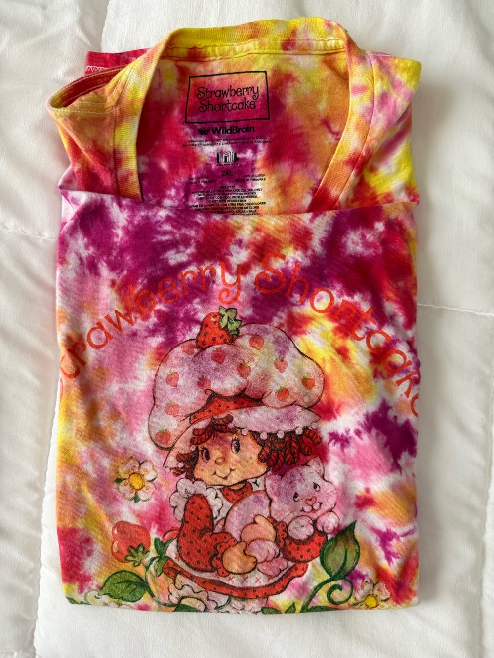 Tie-Dye Short Sleeve Tee - Pink & Yellow
